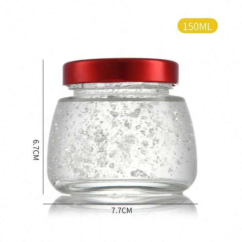 50ml 75ml 100ml 150ml Luxury Mini Bird Nest Design Food Jam Spice Storage Jar Glass Honey Bottle With Metal Lids