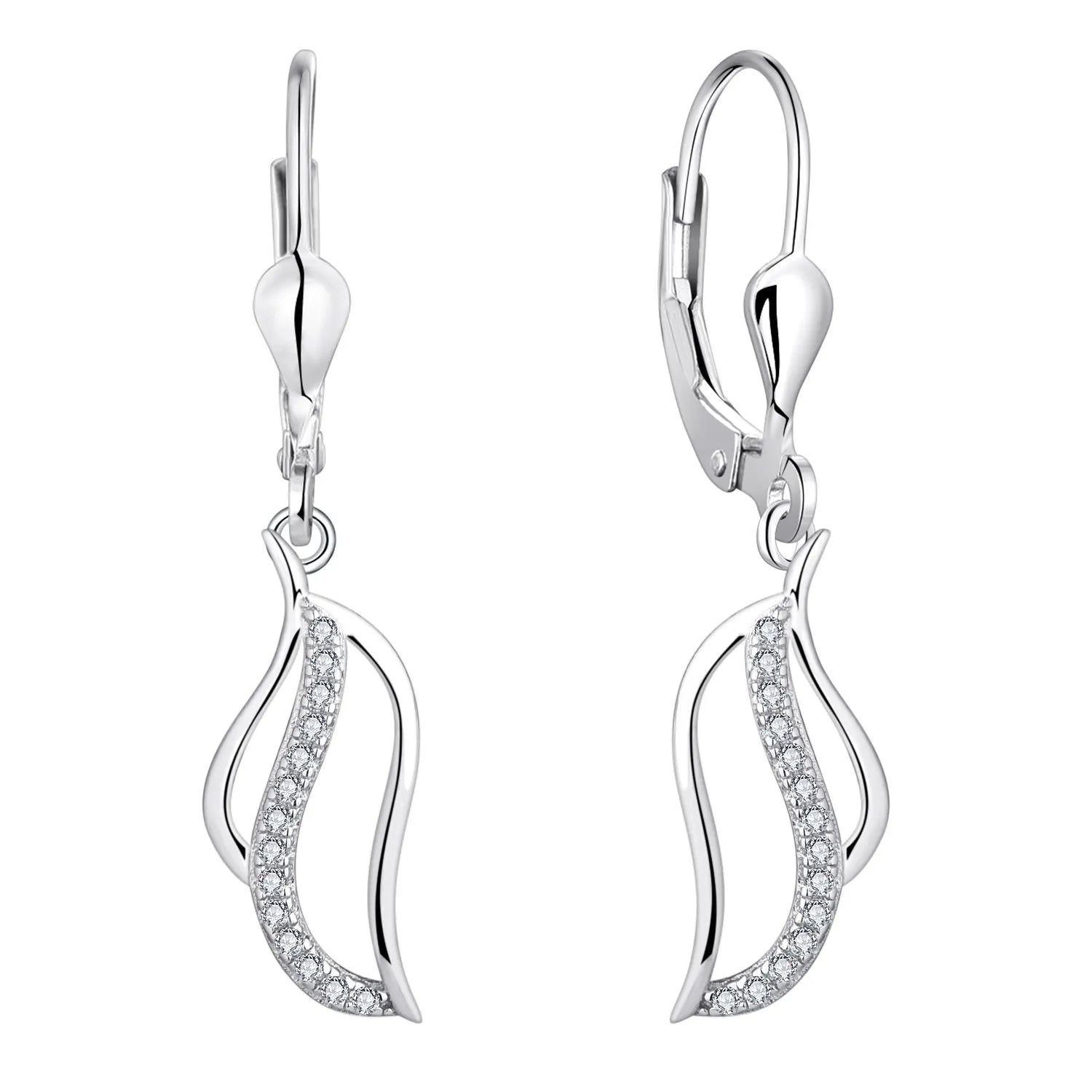 Qingxin Fine Jewelry Custom OEM Women Gemstone Luxury 925 Sterling Silver Zircon Beautiful Drop Earrings