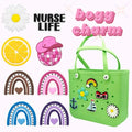 Tote Beach Letters Numbers Charms Pvc Big Size Nurse Life Flower love Kawaii Rubber Custom Beach Bag Charms Accessories