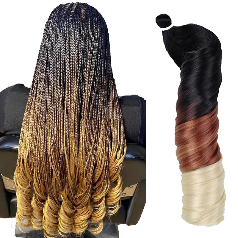 French Curls Synthetic Crochet Braid Hair Extensions Yaki Pony Style Wavy Afro Loose Natural Hair Curly Braiding Hair Hook Braid