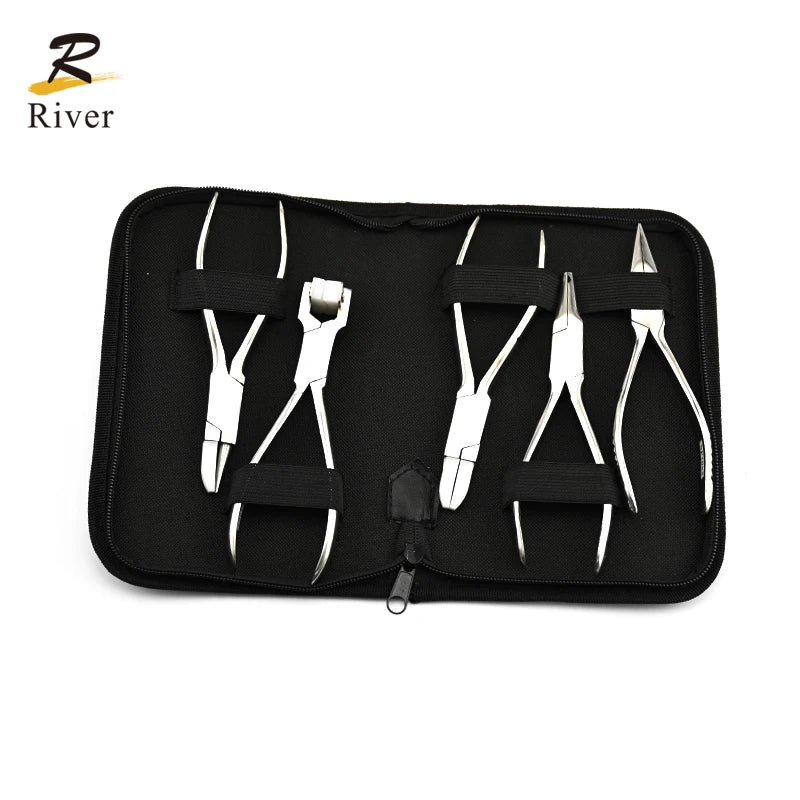 Wholesale Portable Bag Lab Use Eye Wear Glasses Repair Pliers Tools Set Glasses Frame Optical Tool Kit