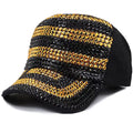Hot Selling Rhinestone Bling Bling Lady Women Baseball Hat Blue River CZ Diamond See Shell Outdoor Sport Cap