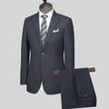 New Professional Business Suit Jacket Two-piece Waterproof Breathable Wool/Polyester Best Man Groom Suit