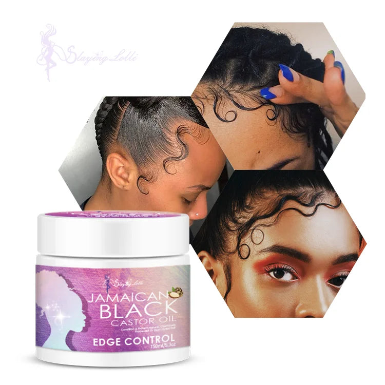 Black Jamaican Castor Oil No Residue No Flaking Hair Wax Edge Control Wax Strong