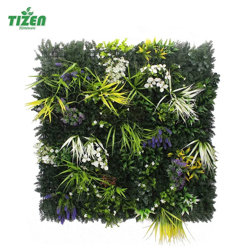 Tizen Wholesale Outdoor Decor Green Hanging Artificial Plants Grass Wall