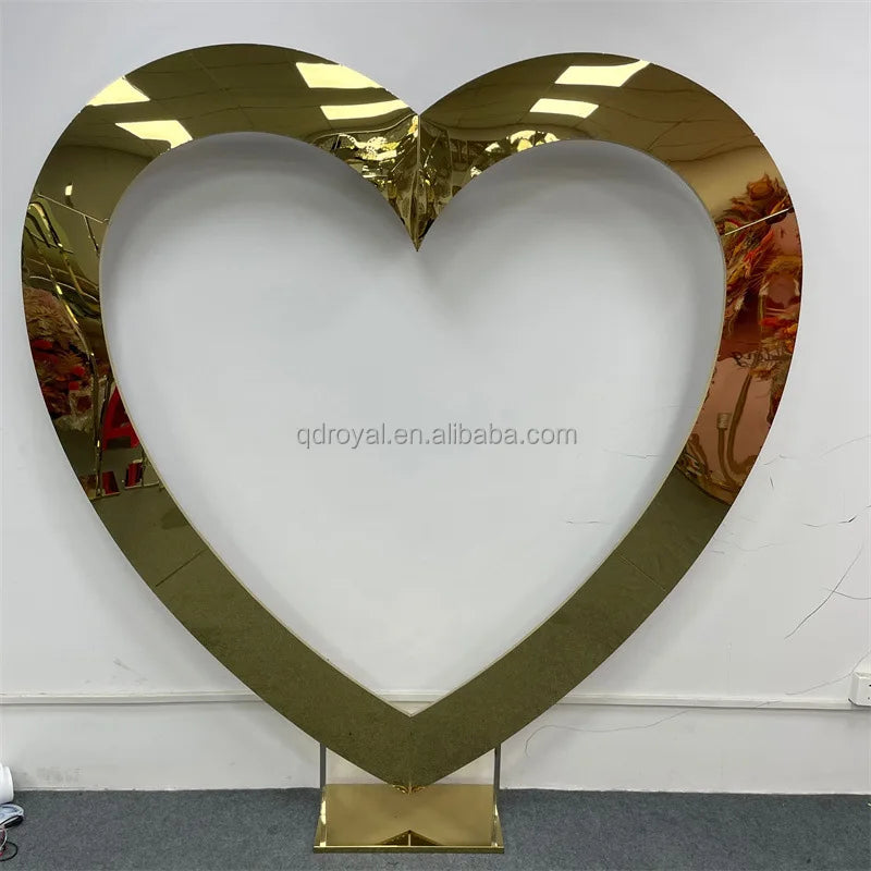 Shimmer Gold & Silver Photography Backdrop Stands Metal Wedding Backdrop Wall Stand