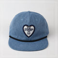 Custom Unisex Vintage Denim 6-Panel Snapback Hat Embroidery Patch Flat Brim Unstructured Design Sports Performance Fishing Four