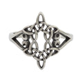 Vintage Hollow Celtic Knots Ring  Female's Classic Symmetry Stainless Steel Jewelry