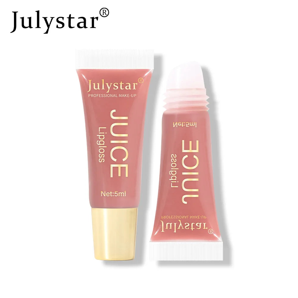Julystar 5ml Sext Lip Glazed Oil Hydrating Plumping Lip Coat for Lipstick Lipgloss Tinted Lip Plumper Serum
