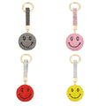 Fashion Luxury Girly Gift Crystal Rhinestone Key Chain Diamond Smile Face Keychain Women Bag Pendant Keyring Expression Keychain