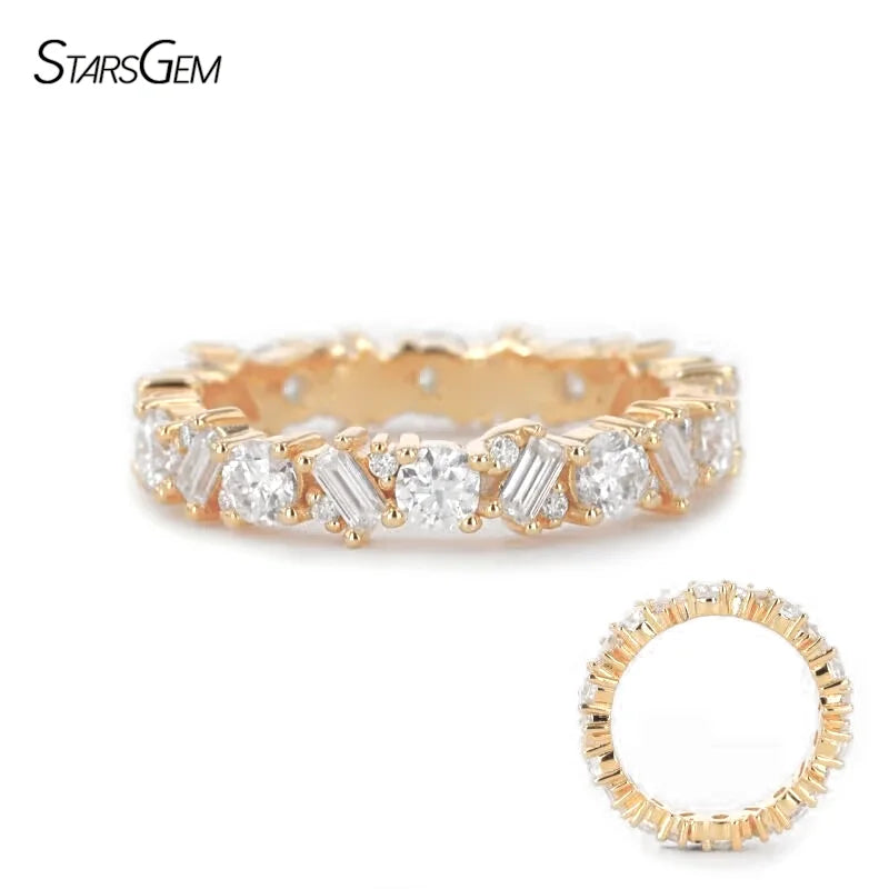 Moissanite Wedding Band Confetti Bracelet Match Rings Confetti Wedding Ring Christmas Present Delicate Ring Women Jewelry
