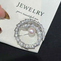 Hot Selling 8.5-9mm Snake Bone Brooch with Natural Freshwater Pearl Popular Women's Jewelry for Engagement Brand Jewelry Pins