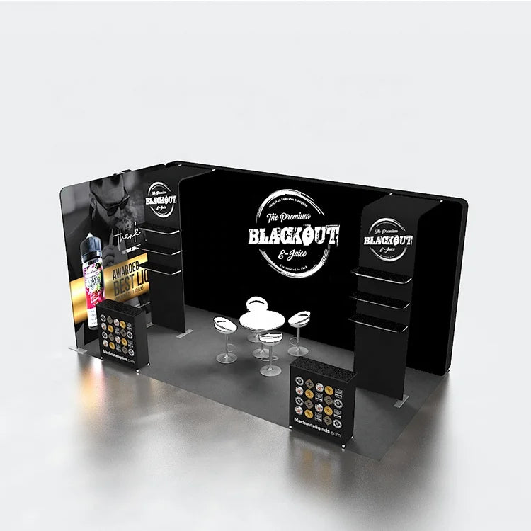 Custom 3x6m Backlit Aluminium Tube Frame Exhibition Booth Modern Design Lightweight Quick Build for Advertising Tradeshow