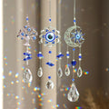 Blue Evil Eye Sunshine Catcher Tree of Life Crystal Ornaments Outdoor Garden Home Window Hanging Decorations
