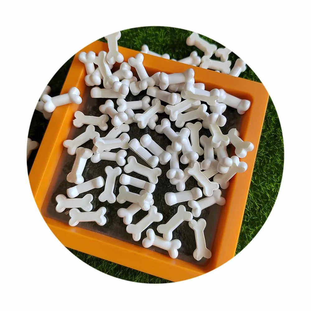 White Dog Bone Resin Flatback Cabochon 100pcs Jewelry Scrapbooking Phone Cover Embellishment Suppliers