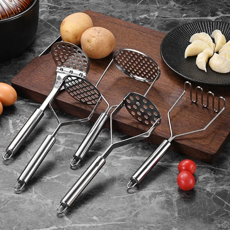 Potato Masher Stainless Steel Best Mashed Potatoes Masher Kitchen Tool Potato Smasher for  Avocad Beans Mashing Utensil