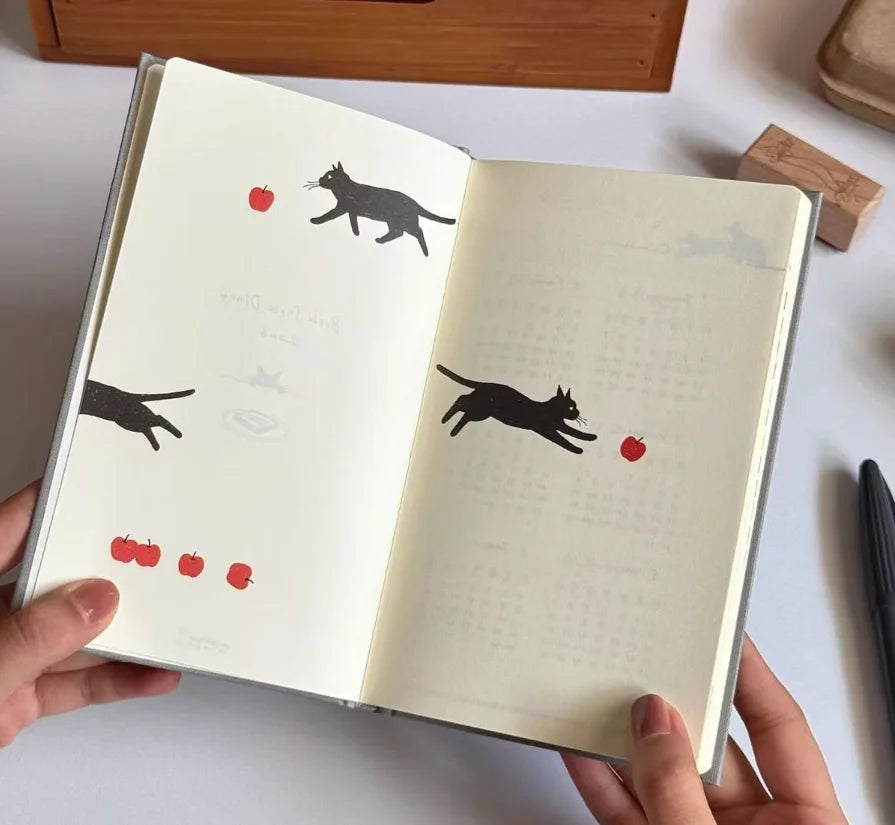 2026 Cartoon Cat Design Notebook Weekly Plan Notebook B6 Notebook