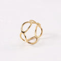 Women Fashion Designs Jewelry Hollow 8 Infinity Shape Stainless Steel Finger Tail Ring MegaBDM