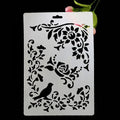 Flower and Birds Stencil Cake Decorating Stencil Plastic Mold Design Cake Template Mold Cookies Mould Fondant Tools Bakeware