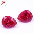Redleaf Ruby Pear Diamond  Cut Wholesale Price Loose Gemstone Top Quality Lab Grown Gems Ruby
