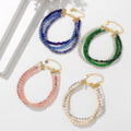 4mm Natural Stone Handmade Beaded Bracelets Natural Amethyst Multi-Circle Bracelet for Women Men Jewelry