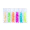 Hisenlee 2-4MM Crushed Glass Nail Glitter Transparent Color Irregular Metallic Chips Sprinkles Chunky Glitter Gravel Weddings