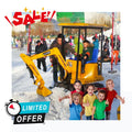 Attractive Coin-Operated Amusement Park Excavator Rides Remote Control Sand Digger for Kids Made Durable Fiberglass Park