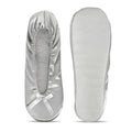 New Wedding Gift Shoes for Guest After Party Slippers Foldable Gold Satin Ballet Flat With Toweling Insole Ballerina Flat Shoes