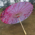 New Handmade Chinese Polyester Folding Parasol Japanese Wedding Decoration Umbrella Tassel Pongee Cloth Polyester Handle