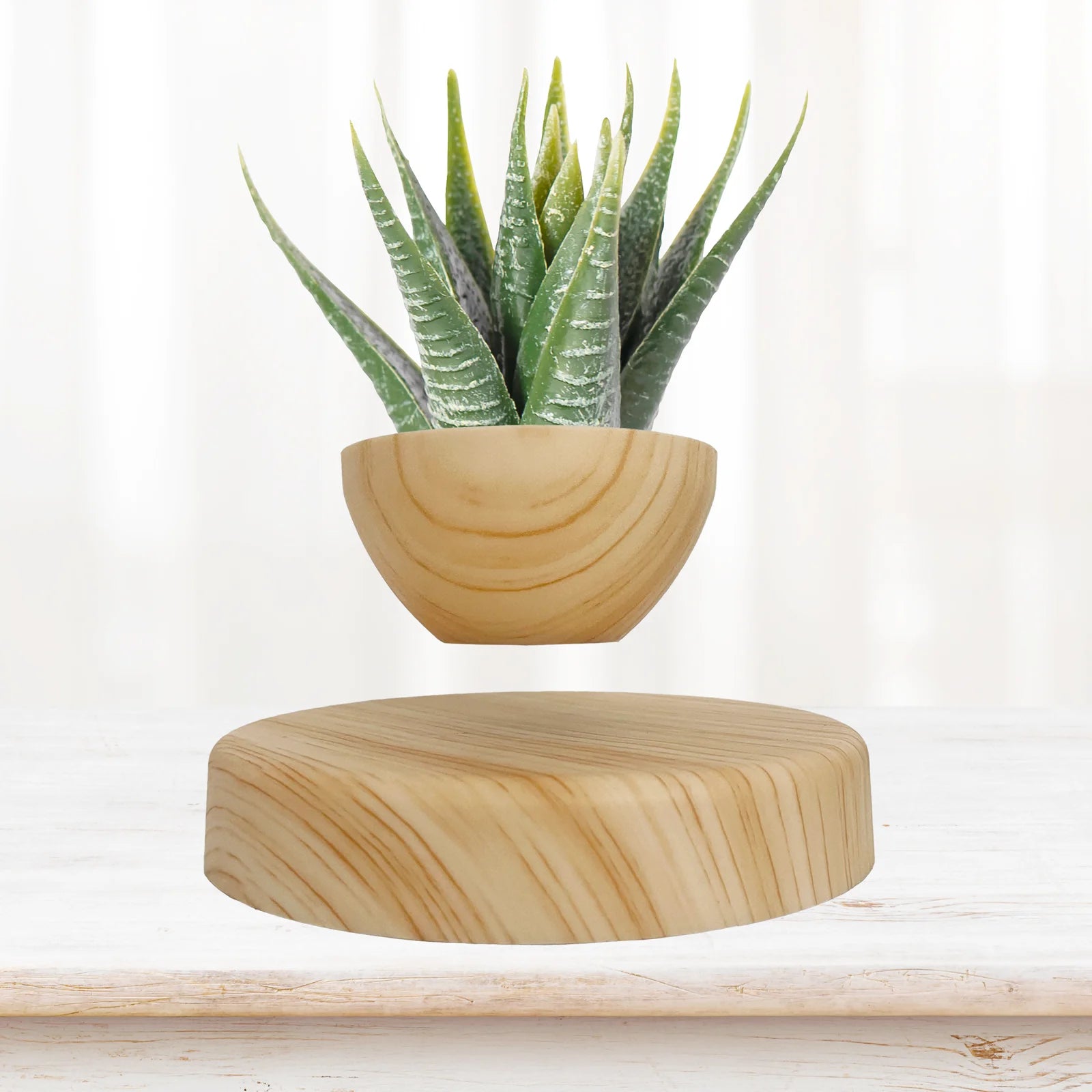 Magnetic Levitating Electric Bonsai Plant HCNT New Marble Color Floating Plant Pot Creative Home & Garden Decoration