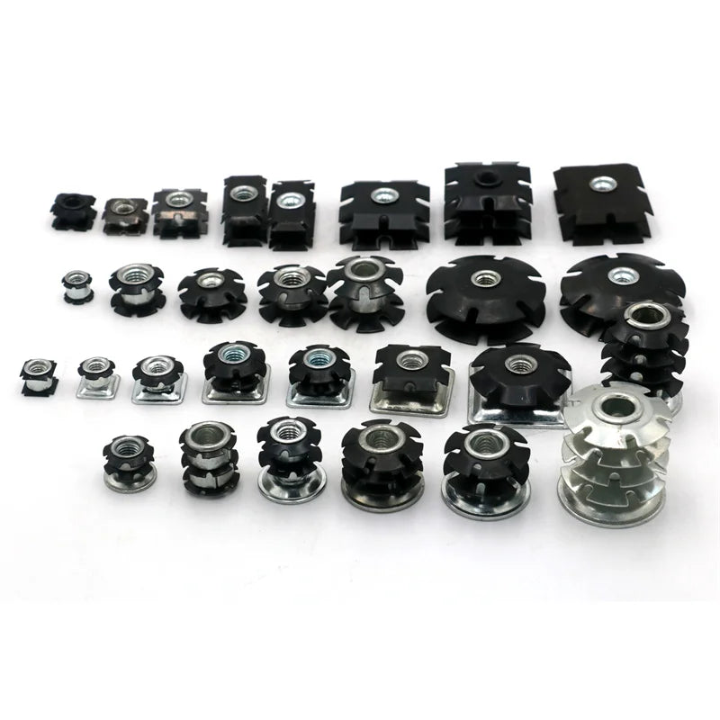 Wholesale Headset Spring Threaded Sunflower Star Insert Nut 1 Inch 1/4" 1/4 20 1-1/4" M4 M5 M6 M8 M10 for Round square Tube