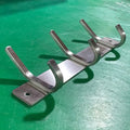 Silver Coat Hook Stainless Steel 304 Wall 3 Hooks