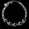 Sterling Silver 6*6mm Semi Mount Bracelet Empty Support Blank Claws Setting S925 Base Holder Without Center Stone Inlay for DIY