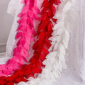 Wholesale Eco-Friendly 12cm 3D Multi-color Organza Floral Lace Trimming Clothing Dancing Bridal Dress XF11 30 Leaves Per Yard