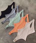 Custom Logo  Rib Stretched Single Shoulder Romper Bodycon Outfit Hollow Out  Bodysuit for Women