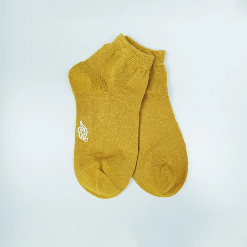 Women Natural 100% Linen Ankle Socks Logo Printed Prevent Foot Odor Hemp Quarter Adult Flax Sustainable Socks