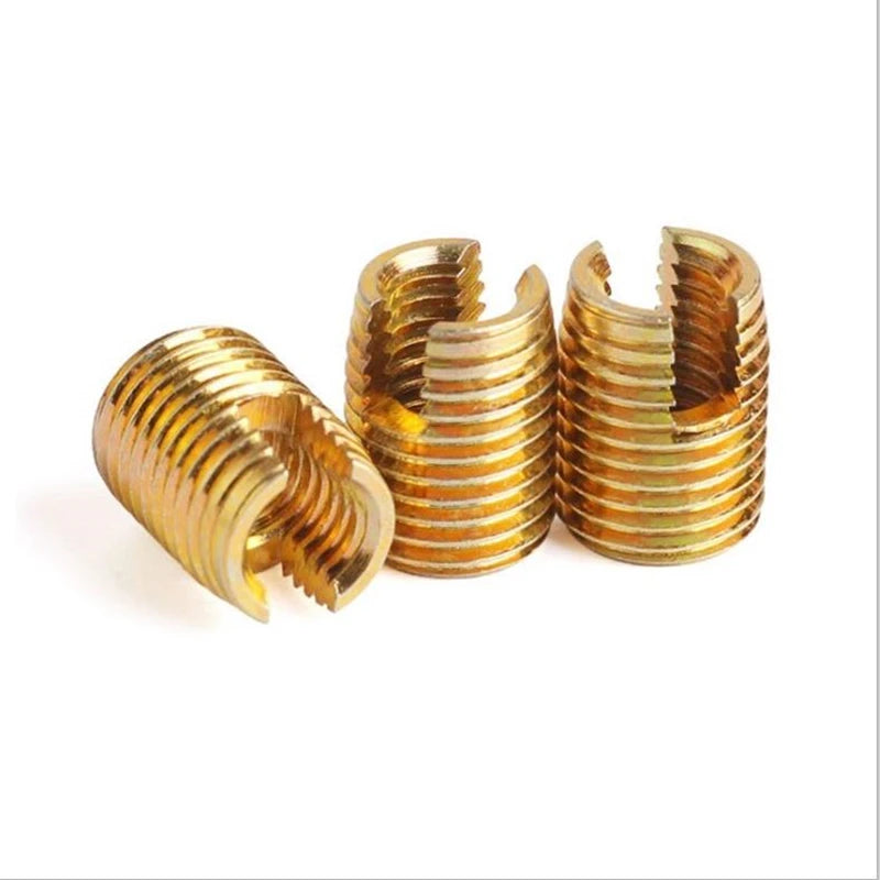 M2 M2.5 M3 M4 M5 M6 M8 ~M16 Galvanized/ Stainless Steel Fully Threaded Thread Repair Insert Slotted Self-tapping Screw Sleeve
