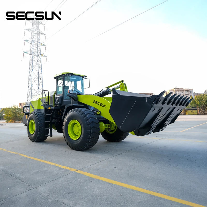 SECSUN Electric lithium battery wheeled loader 3 ton 5 ton 7 ton electric wheel loader for sale
