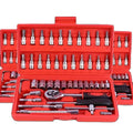 All-New 46pcs Professional Orange Chromium-Vanadium Steel Hand Set Durable Durable Ratchet for Easy Car 1 Set Hard Case