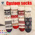 Warm Christmas Fuzzy Slipper Floor Thermal Winter Socks Anti-Slip Knit Fleece Lined Thermal Fluffy Socks Women