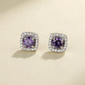 Wholesale Cubic Zirconia Square S925 Sterling Silver Stud Earring  Hypoallergenic Small Stud Earring Women Fashion Jewelry