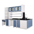 Cartmay Hot Sale Steel and Wood Furniture C-Frame H-Frame Laboratory Table With Shelves