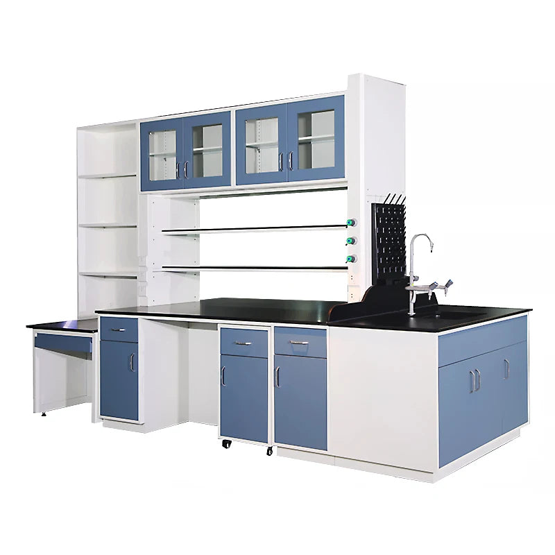 Cartmay Hot Sale Steel and Wood Furniture C-Frame H-Frame Laboratory Table With Shelves