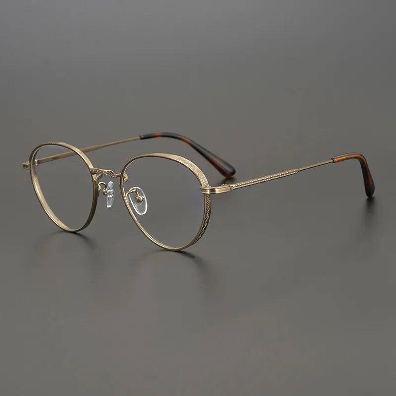 Italy Design Factory Odm Oem Classic Japan Handmade Pure Titanium Optical Glasses Smaller Size Classic Round Eyeglasses