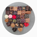 Valentine's Day Chocolate Resin Beads Heart Flower Square Round 3D Miniatures Doll House Dessert 100cps Sweet Food Toys