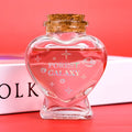Wedding Decoration Diy Gift Home Party Heart Shape Glass Bottle 70Ml Heart Shaped Glass Jar Wishing Favor Bottle With Cork