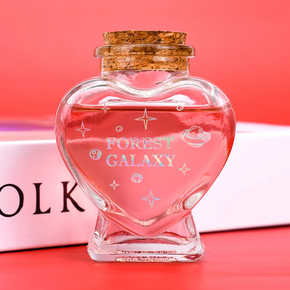 Wedding Decoration Diy Gift Home Party Heart Shape Glass Bottle 70Ml Heart Shaped Glass Jar Wishing Favor Bottle With Cork
