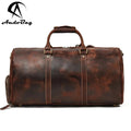 Andong Leather New Fashion Top-Handle Bag for Men Grazy Horse Leather Retro Large Capacity Gym Bags Travel Bags