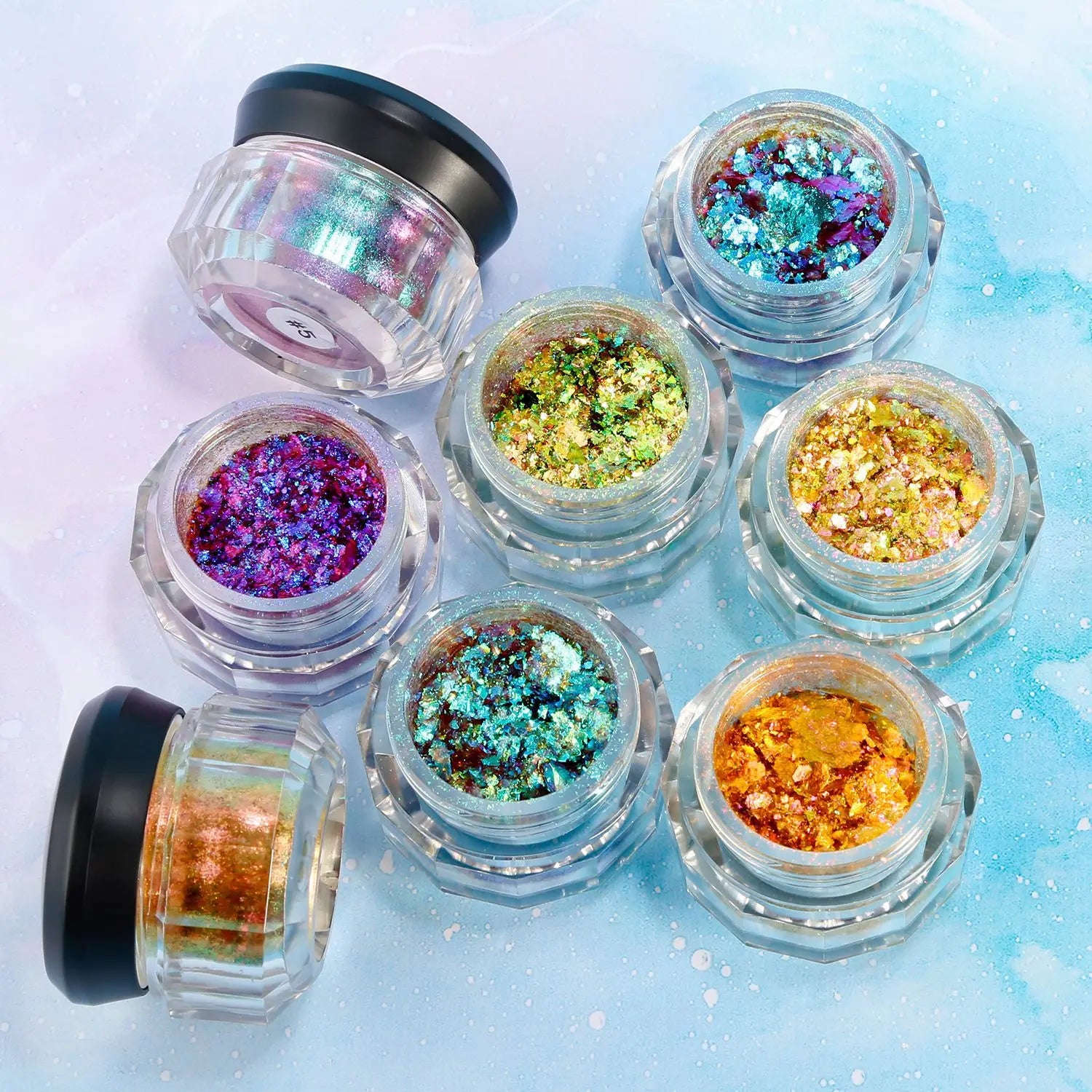 8 Colors Cosmetics Glitter Chameleon Eyeshadow Loose Powder Chameleon Glitter Eyeshadow Loose Glitter Private Label