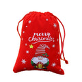 Hot Selling Customizable Screen Printed Velvet Drawstring Pocket Bag Wine Christmas Weddings Parties Soft Wholesome Candy Gift